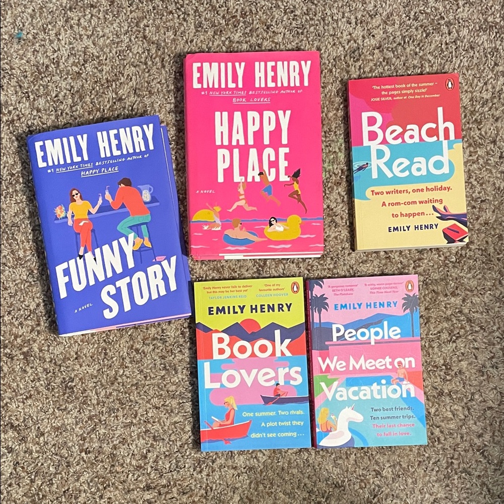 Colorful Emily Henry Book Collection